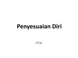 penyesuaian diri