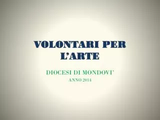 volontari per l arte