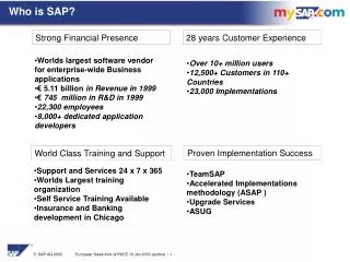 Who is SAP?