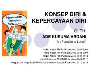konsep diri kepercayaan diri