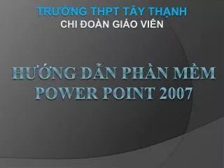 h ng d n ph n m m power point 2007
