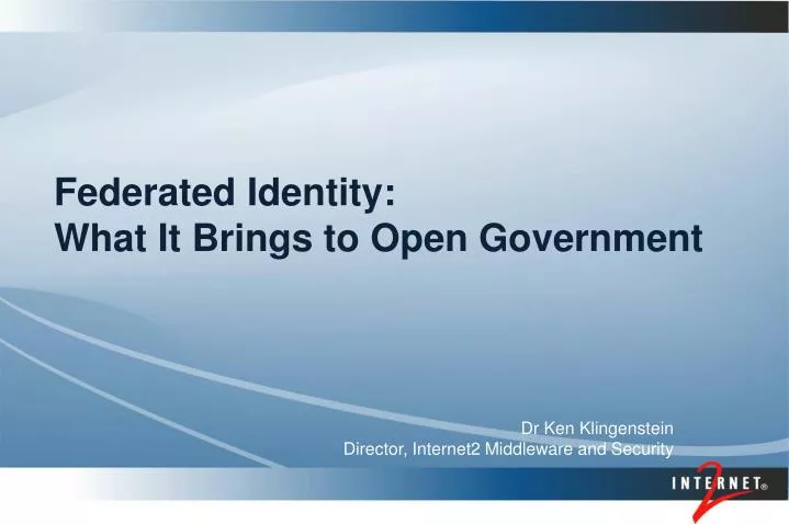 federated identity what it brings to open government