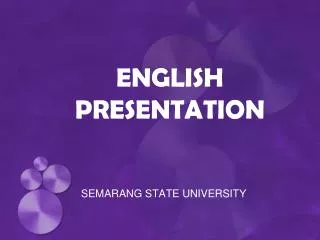 ENGLISH PRESENTATION