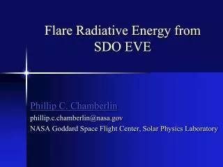 Flare Radiative Energy from SDO EVE