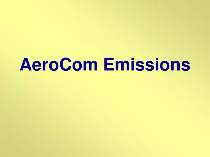 aerocom emissions