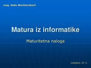 matura iz informatike