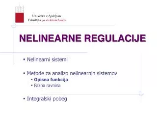 nelinearne regulacije