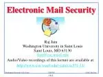 Electronic Mail Security - slide 1