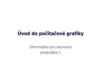 vod do po ta ov grafiky