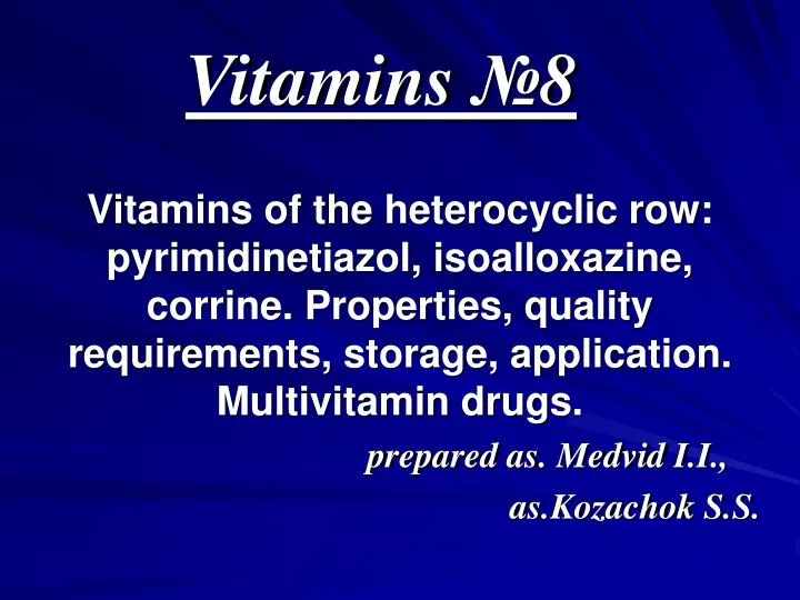 vitamins 8