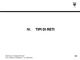 iv tipi di reti