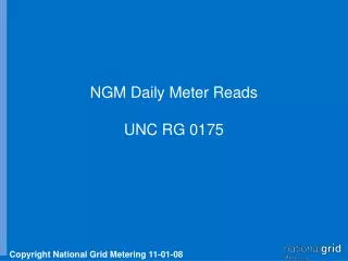 NGM Daily Meter Reads UNC RG 0175