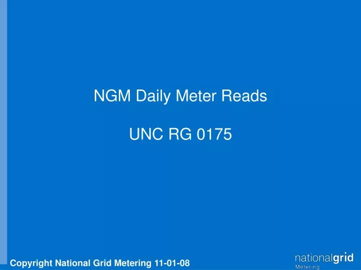 ngm daily meter reads unc rg 0175