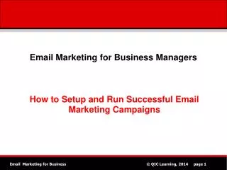 Email Marketing for Business Managers