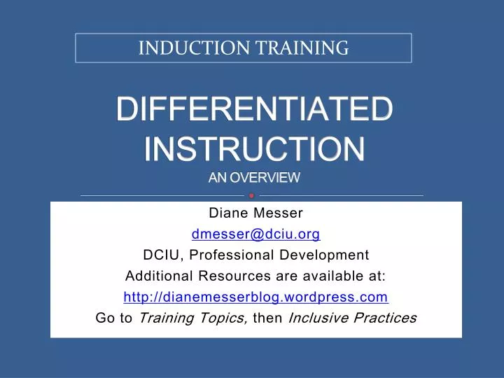 differentiated instruction an overview