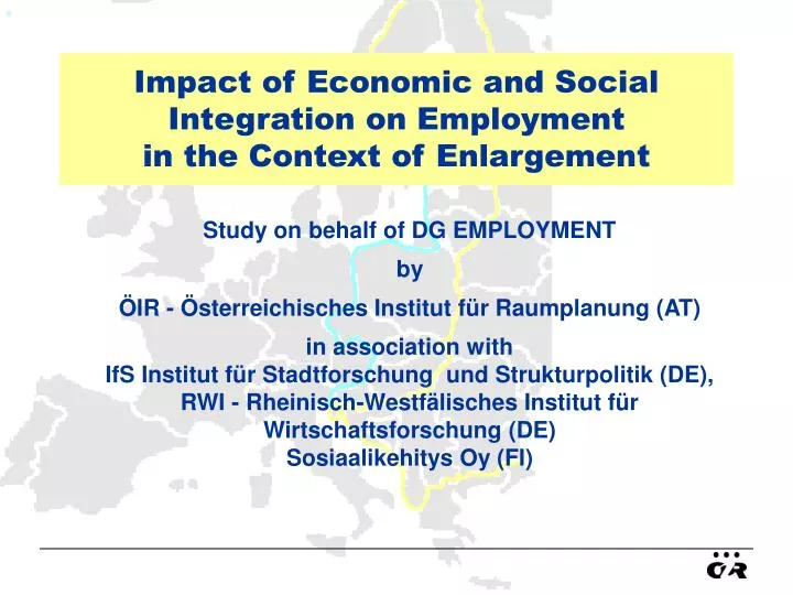 impact of economic and social integration on employment in the context of enlargement