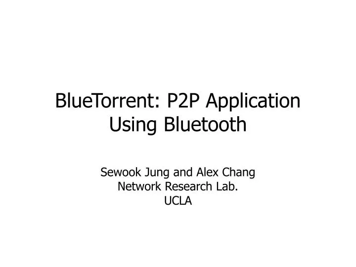 bluetorrent p2p application using bluetooth