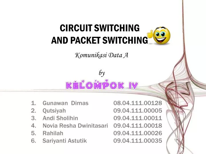 circuit switching and packet switching