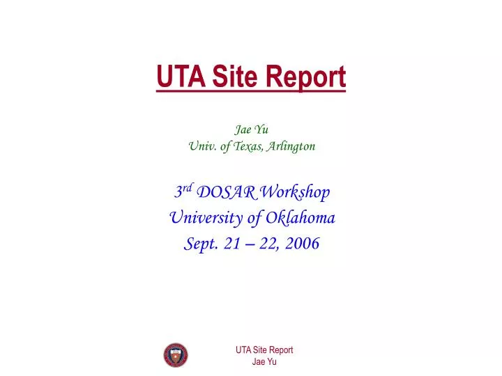 uta site report