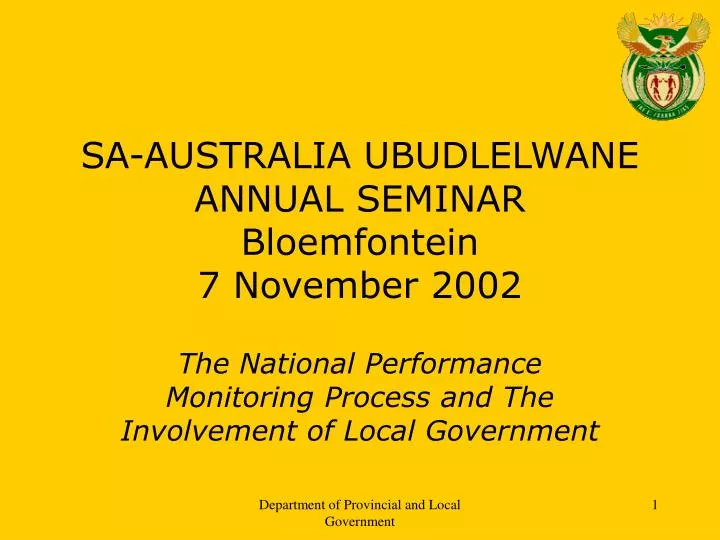 sa australia ubudlelwane annual seminar bloemfontein 7 november 2002