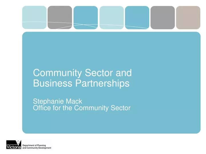 community sector and business partnerships