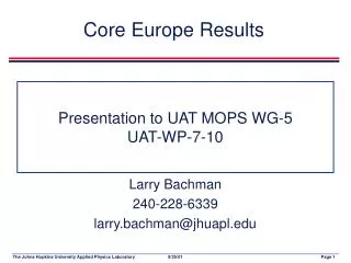 Presentation to UAT MOPS WG-5 UAT-WP-7-10