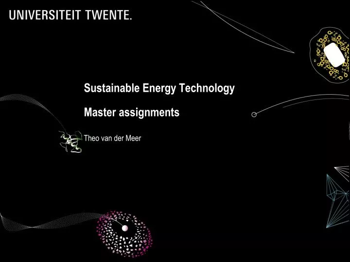 sustainable energy technology master assignments