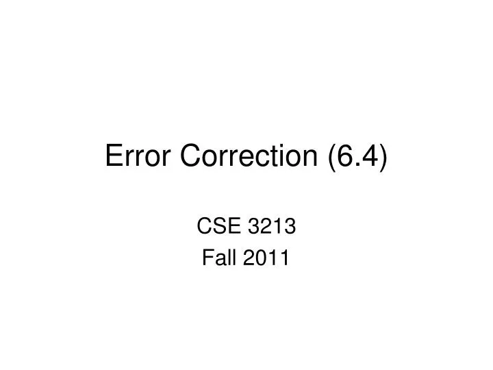 error correction 6 4