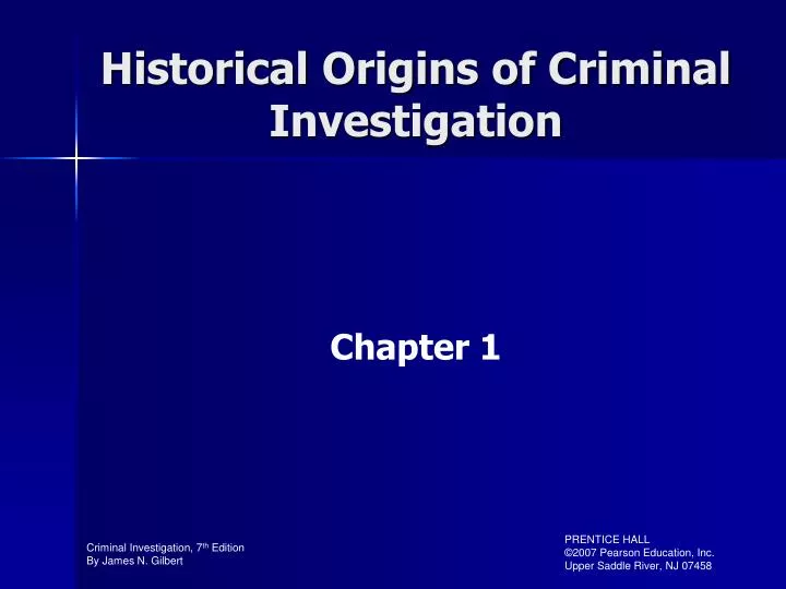 historical origins of criminal investigation