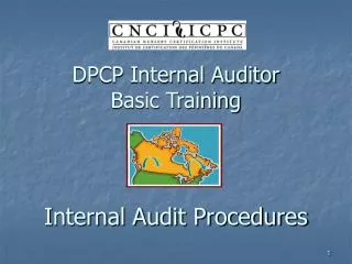 DPCP Internal Auditor Basic Training