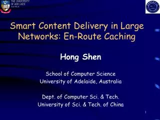 Smart Content Delivery in Large Networks: En-Route Caching