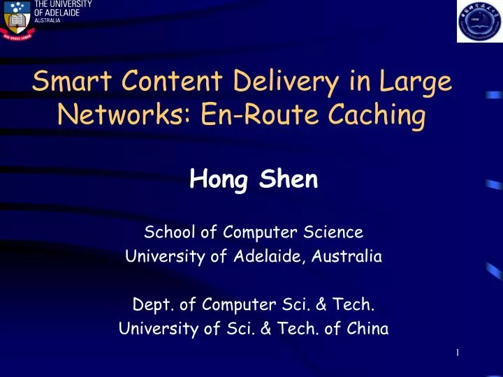 smart content delivery in large networks en route caching