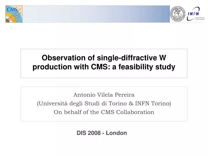 observation of single diffractive w production with cms a feasibility study