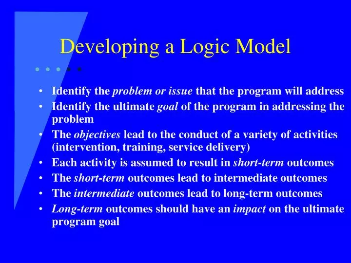 developing a logic model