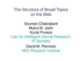The Structure of Broad Topics on the Web