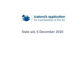 State aid, 6 December 2010