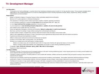 T4- Development Manager