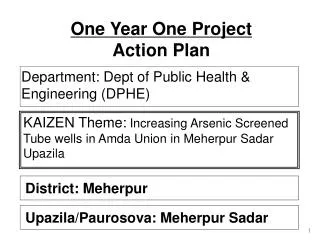 One Year One Project Action Plan