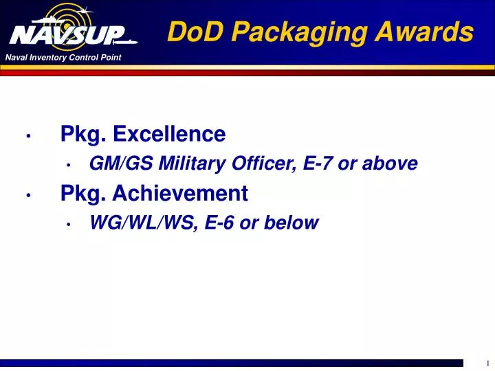 dod packaging awards