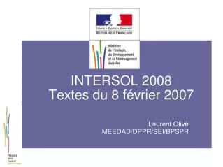 intersol 2008 textes du 8 f vrier 2007