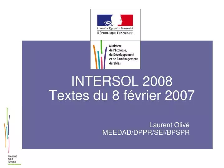 intersol 2008 textes du 8 f vrier 2007