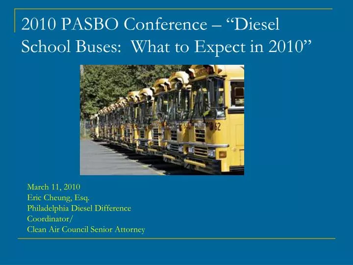 2010 pasbo conference diesel school buses what to expect in 2010