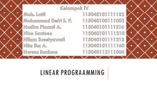 linear prograamming