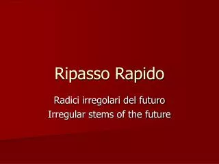ripasso rapido