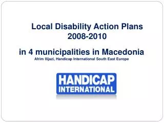 Local Disability Action Plans 2008-2010