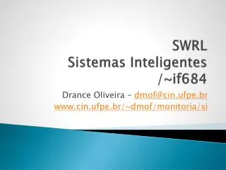 swrl sistemas inteligentes if684