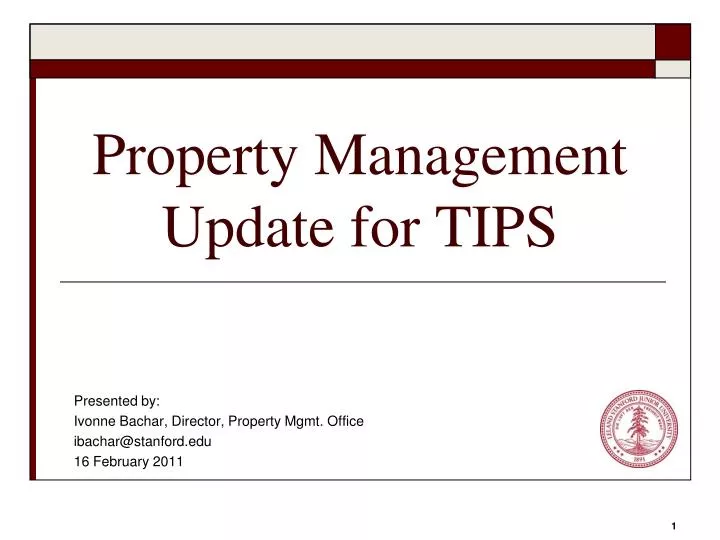 property management update for tips