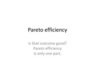 Pareto efficiency