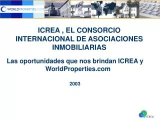 icrea el consorcio internacional de asociaciones inmobiliarias