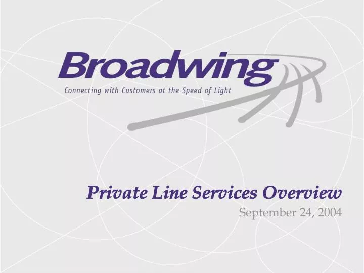 private line services overview